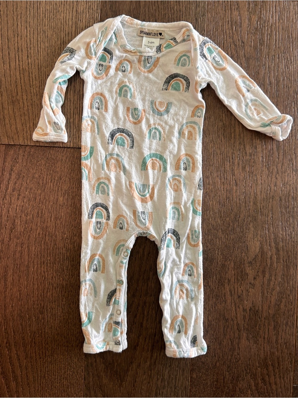 Spearmint Love Size 3-6 month Baby Boy's Romper Sleeper